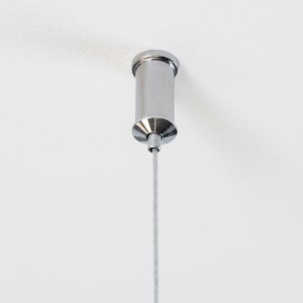 Brilagi - LED-ljuskrona på vajer MILLA 15xG9/3W/230V svart krom/rökfärgat glas