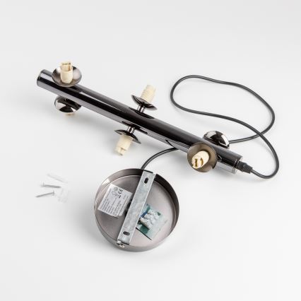 Brilagi - LED-ljuskrona på vajer MILLA 6xG9/3W/230V svart krom/vit