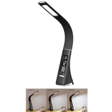 Brilagi - LED ljusreglerad bordslampa med en display PELLE LED/7W/230V svart