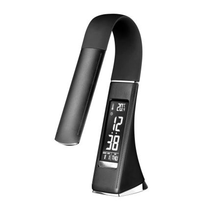 Brilagi - LED ljusreglerad bordslampa med en display PELLE LED/7W/230V svart