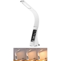 Brilagi - LED ljusreglerad bordslampa med en display PELLE LED/7W/230V vit