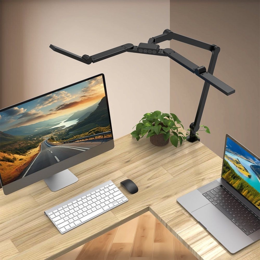 Brilagi - LED Ljusreglerad flexibel bordslampa VARIO LED/24W/230V 3000-6500K CRI 92 svart