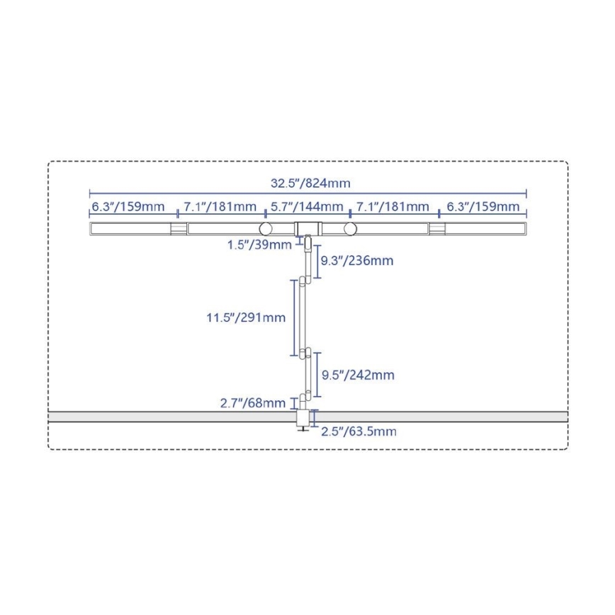 Brilagi - LED Ljusreglerad flexibel bordslampa VARIO LED/24W/230V 3000-6500K CRI 92 svart