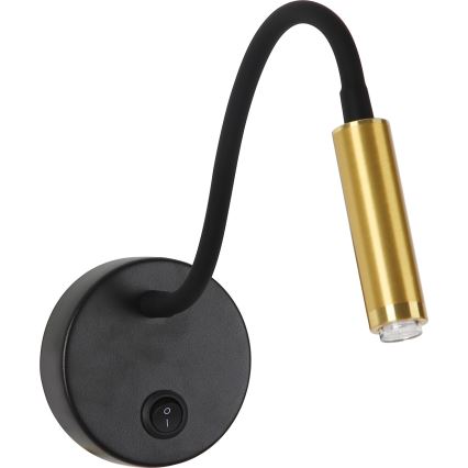 Brilagi - LED Ljusreglerad flexibel vägg lampa MAYA 1xG9/4W/230V svart/guld 2700-6500K Wi-Fi Tuya