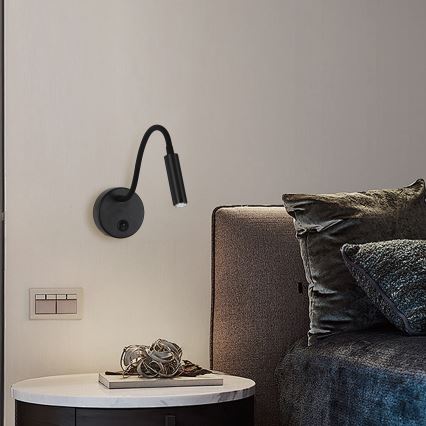 Brilagi - LED Ljusreglerad flexibel vägg lampa MAYA 1xG9/4W/230V svart 2700-6500K Wi-Fi Tuya