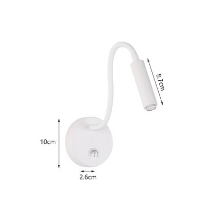 Brilagi - LED Ljusreglerad flexibel vägg lampa MAYA 1xG9/4W/230V vit 2700-6500K Wi-Fi Tuya