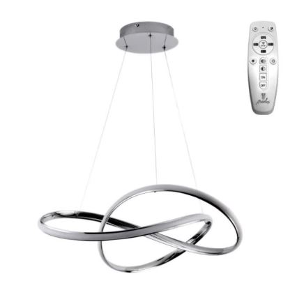 Brilagi - LED ljusreglerad ljuskrona på textilsladd COSMOWAVE LED/70W/230V 3000-6500K vit + fjärrkontroll