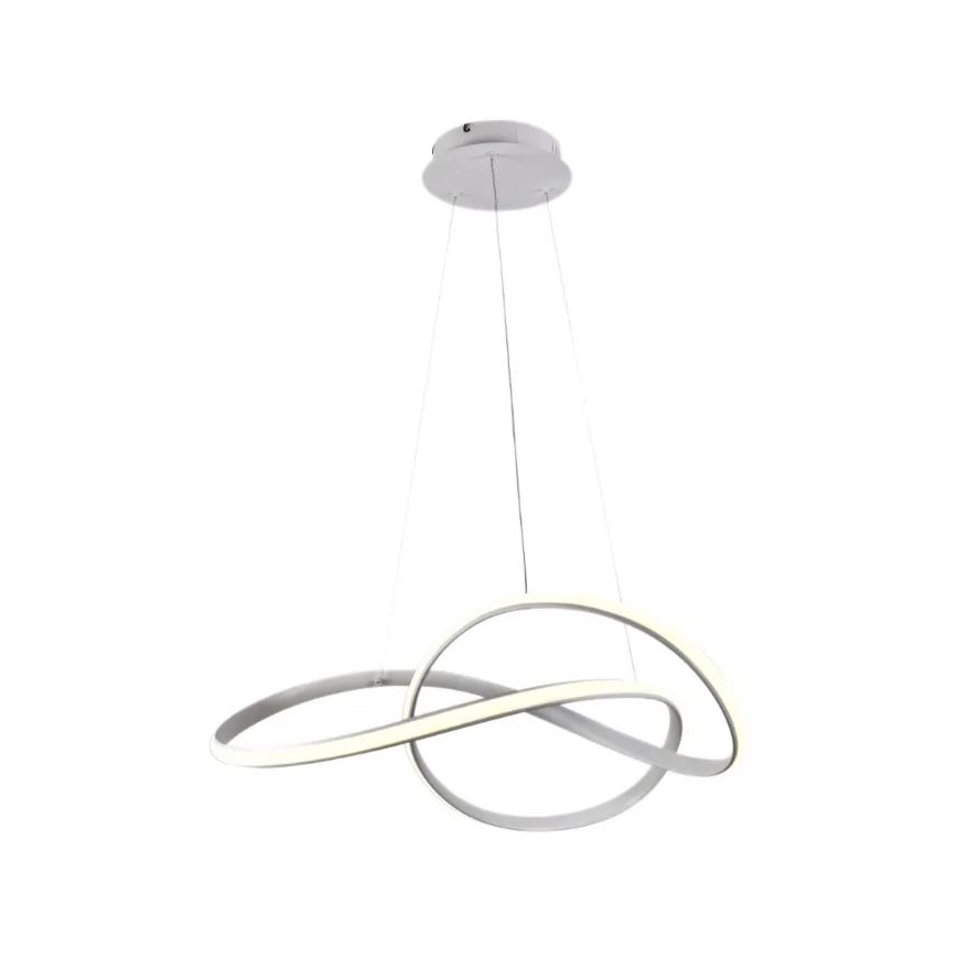 Brilagi - LED ljusreglerad ljuskrona på textilsladd COSMOWAVE LED/70W/230V 3000-6500K vit + fjärrkontroll