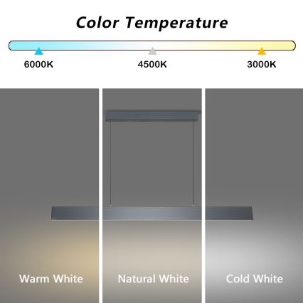 Brilagi - LED ljusreglerad ljuskrona på textilsladd SLIMLINE LED/40W/230V 3000-6000K antracit + fjärrkontroll
