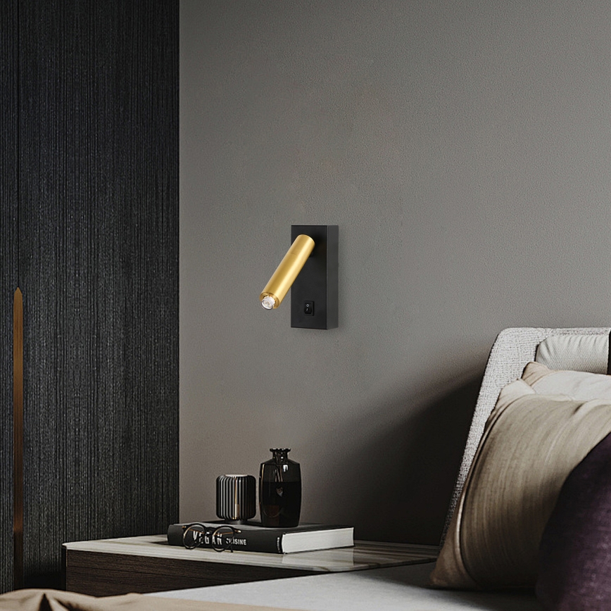 Brilagi - LED ljusreglerad väggspotlight MAYA 1xG9/4W/230V svart/guld 2700-6500K Wi-Fi Tuya