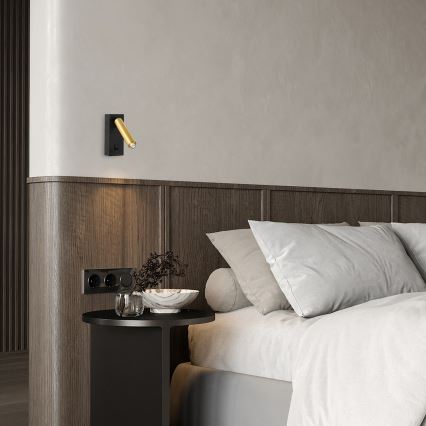 Brilagi - LED ljusreglerad väggspotlight MAYA 1xG9/4W/230V svart/guld 2700-6500K Wi-Fi Tuya