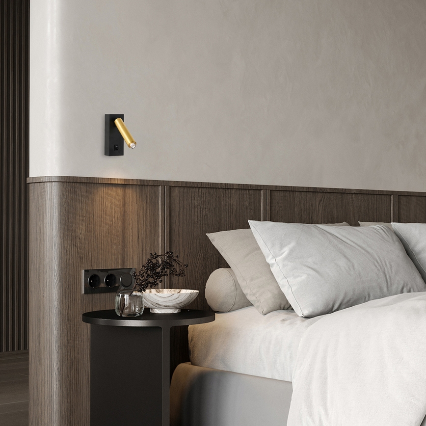 Brilagi - LED ljusreglerad väggspotlight MAYA 1xG9/4W/230V svart/guld 2700-6500K Wi-Fi Tuya