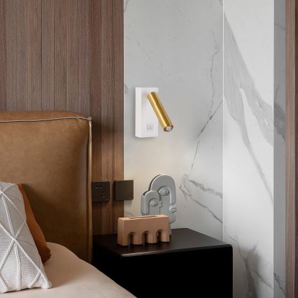 Brilagi - LED ljusreglerad väggspotlight MAYA 1xG9/4W/230V vit/guld 2700-6500K Wi-Fi Tuya