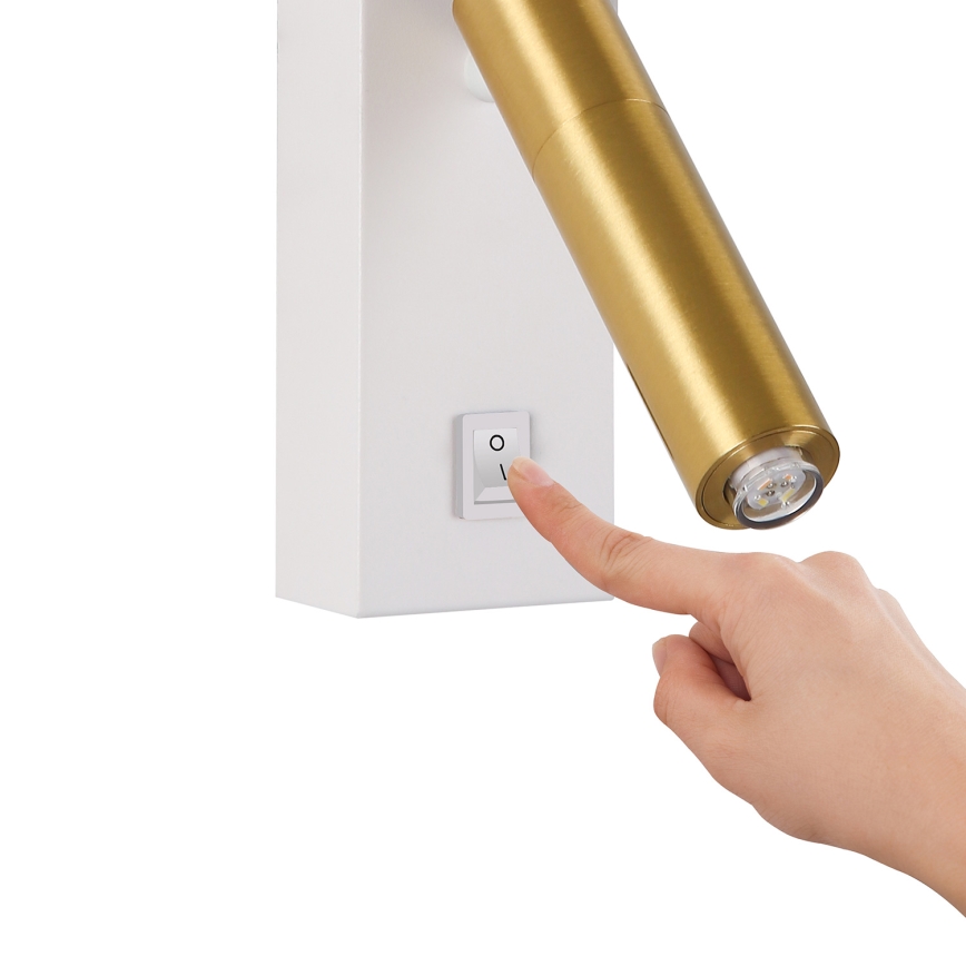 Brilagi - LED ljusreglerad väggspotlight MAYA 1xG9/4W/230V vit/guld 2700-6500K Wi-Fi Tuya