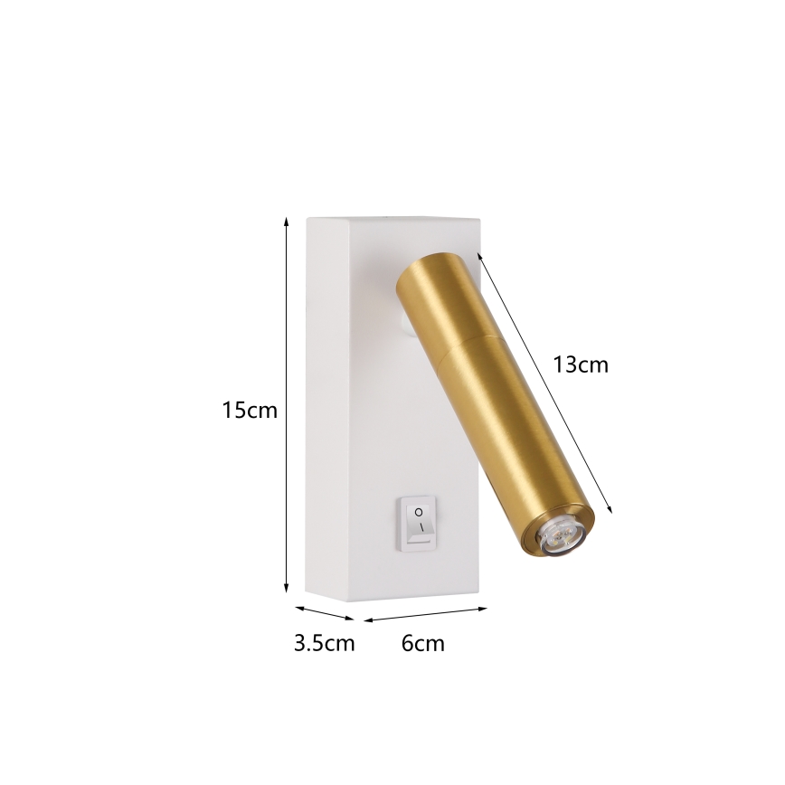 Brilagi - LED ljusreglerad väggspotlight MAYA 1xG9/4W/230V vit/guld 2700-6500K Wi-Fi Tuya