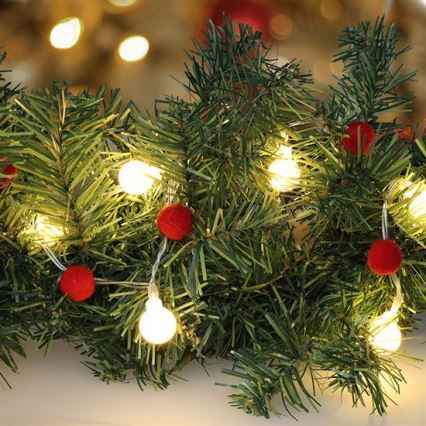 Brilagi - LED ljusslinga 20xLED/2xAA 1,8m varmvit