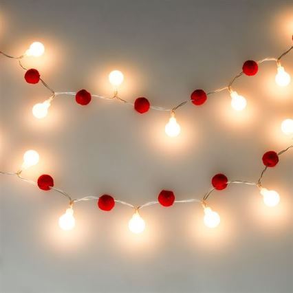 Brilagi - LED ljusslinga 20xLED/2xAA 1,8m varmvit