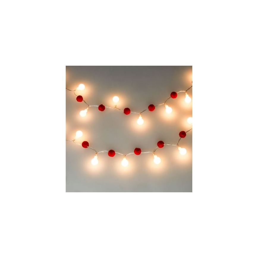 Brilagi - LED ljusslinga 20xLED/2xAA 1,8m varmvit