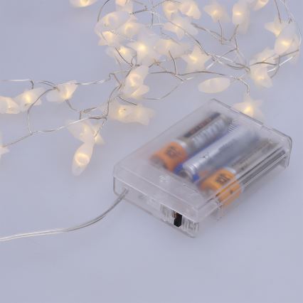 Brilagi - LED-ljusslinga 40xLED/3xAA 1,8 m varmvit stjärnor