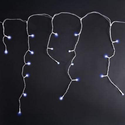 Brilagi - LED-ljusslinga för utomhusbruk, 400 LED, 8 funktioner, 23 m, IP44, kallvit