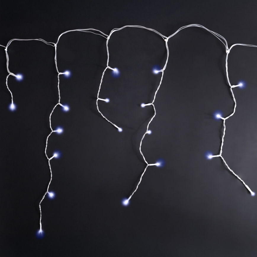 Brilagi - LED-ljusslinga för utomhusbruk, 400 LED, 8 funktioner, 23 m, IP44, kallvit