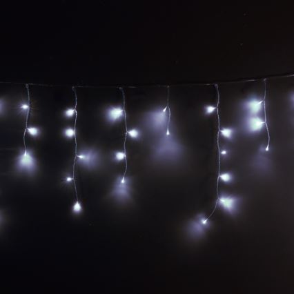 Brilagi - LED-ljusslinga för utomhusbruk, 400 LED, 8 funktioner, 23 m, IP44, kallvit