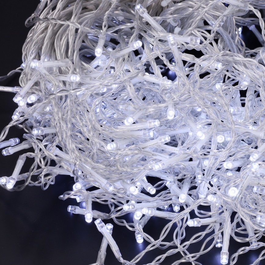 Brilagi - LED-ljusslinga för utomhusbruk, 400 LED, 8 funktioner, 23 m, IP44, kallvit