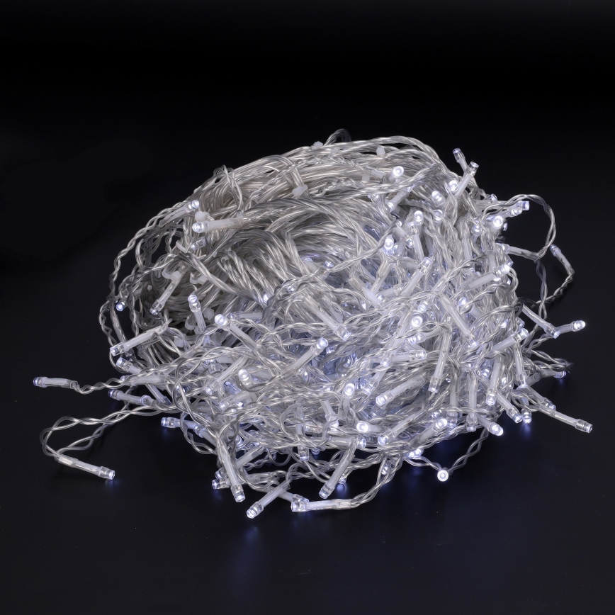 Brilagi - LED-ljusslinga för utomhusbruk, 400 LED, 8 funktioner, 23 m, IP44, kallvit