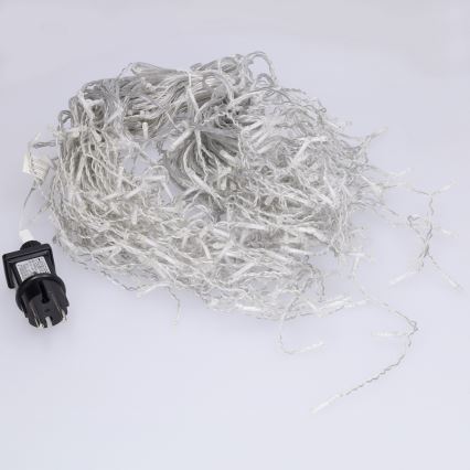 Brilagi - LED-ljusslinga för utomhusbruk, 400 LED, 8 funktioner, 23 m, IP44, kallvit