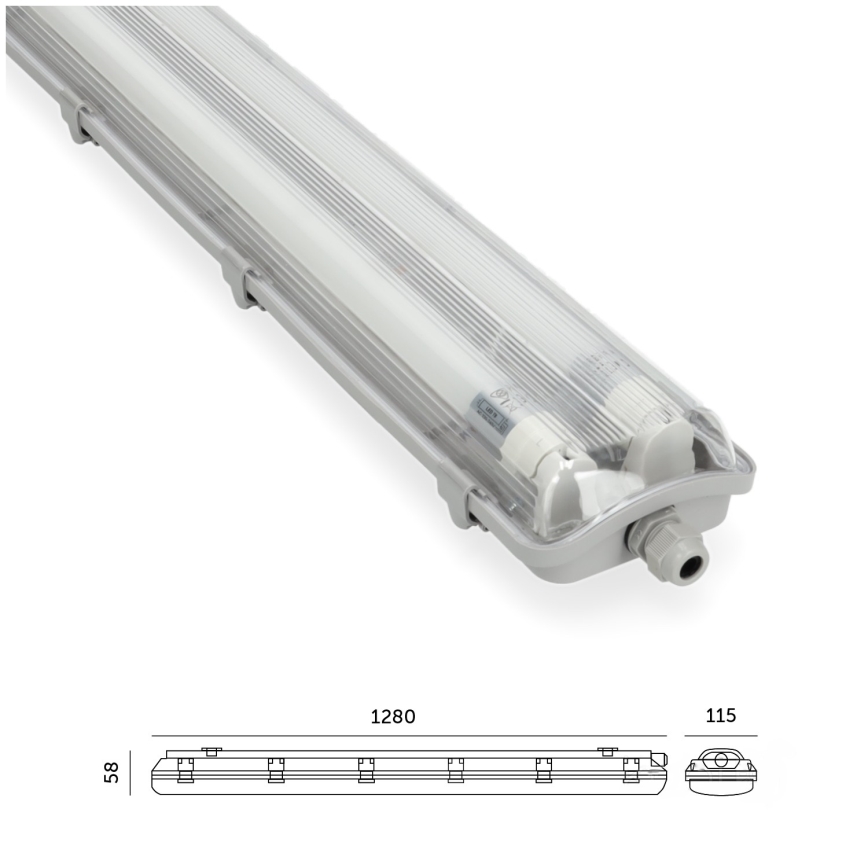 Brilagi - LED lysrör arbetsbelysning OPTIMA T8 2xG13/18W/230V 6500K IP65 128 cm