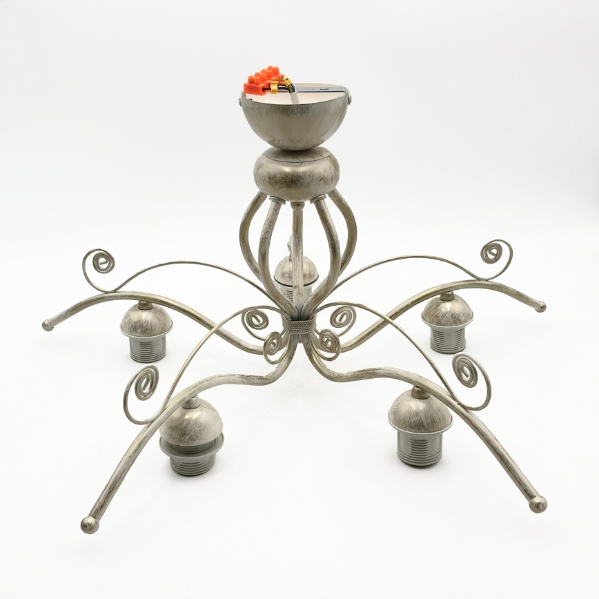 Brilagi - LED påbyggd taklampa ANTICO 5xE27/60W/230V 3000K vit patina