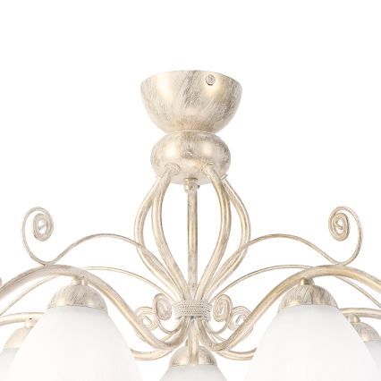 Brilagi - LED påbyggd taklampa ANTICO 5xE27/60W/230V 3000K vit patina