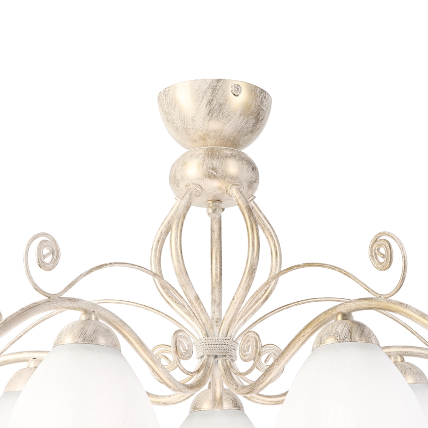 Brilagi - LED påbyggd taklampa ANTICO 5xE27/60W/230V 3000K vit patina