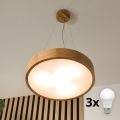 Brilagi - LED-pendel CARVALHO 3xE27/45W/230V ek Ø 47,5 cm