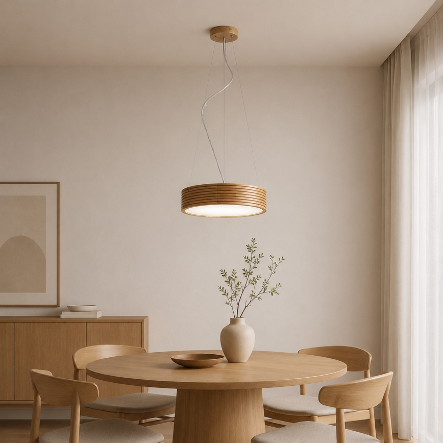 Brilagi - LED-pendel CARVALHO MODERN 2xE27/60W/230V ek Ø 37,5 cm