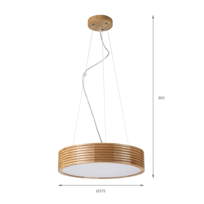 Brilagi - LED-pendel CARVALHO MODERN 2xE27/60W/230V ek Ø 37,5 cm