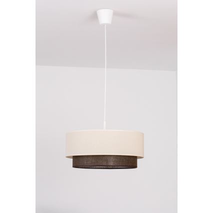 Brilagi - LED-pendel i boho-stil 1xE27/15W/230V Ø 40 cm krämvit/brun