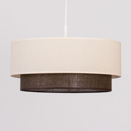 Brilagi - LED-pendel i boho-stil 1xE27/15W/230V Ø 40 cm krämvit/brun
