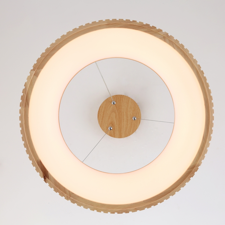 Brilagi - FALCON WOOD MODERN LED-pendel på kabel, 30W, 230V, 3000/4000/6000K, Ø 45 cm, i trä