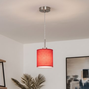 Brilagi - LED-pendel med kabel NUBILA 1xE27/60W/230V Ø 14 cm röd