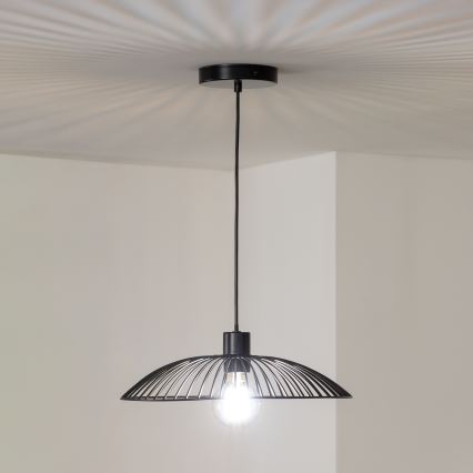 Brilagi - LED-pendel med vajer CERIA WIRE 1xE27/40W/230V Ø 38 cm svart