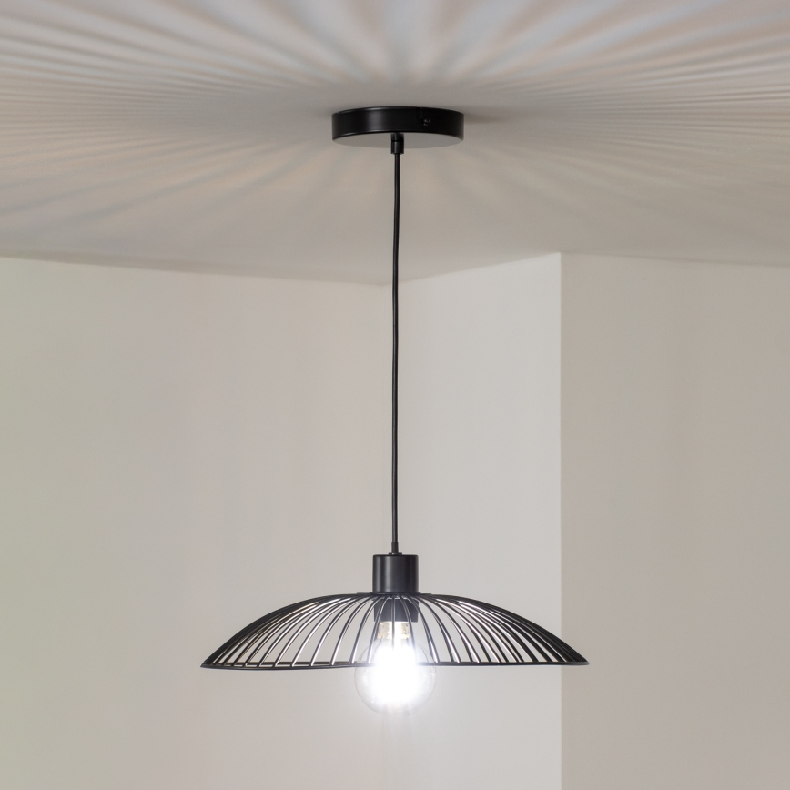 Brilagi - LED-pendel med vajer CERIA WIRE 1xE27/40W/230V Ø 38 cm svart