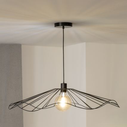 Brilagi - LED-pendel med vajer CERIA WIRE 1xE27/40W/230V Ø 80 cm svart