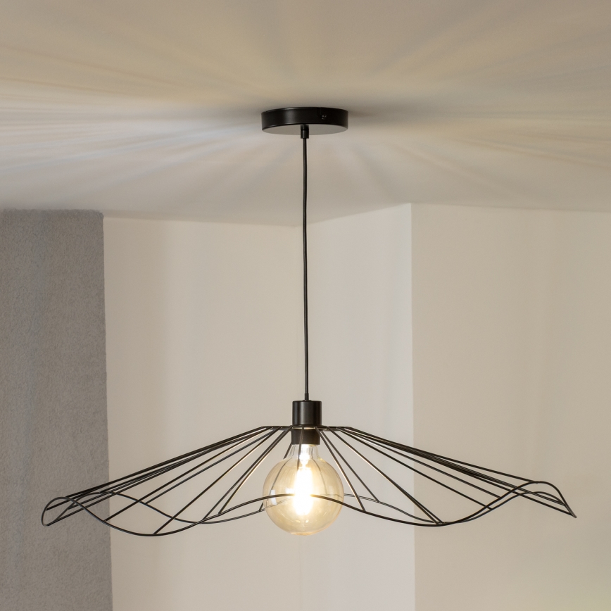 Brilagi - LED-pendel med vajer CERIA WIRE 1xE27/40W/230V Ø 80 cm svart