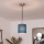 Brilagi - LED-pendel med vajer NUBILA 1xE27/60W/230V Ø 14 cm svart/mörkblå