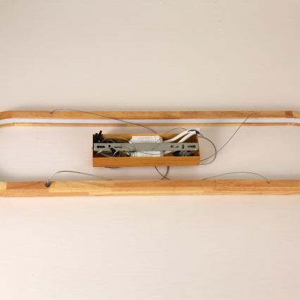 Brilagi - LED-pendel med vajer UMEA WOOD LED/40W/230V 90x22 cm trä