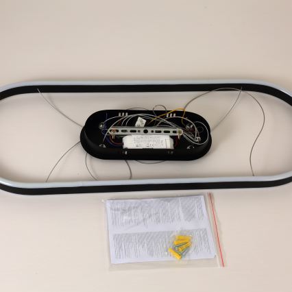 Brilagi - LED-pendel med vajerupphängning PONDIE LED/43W/230V 80x30 cm svart