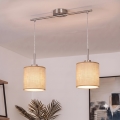 Brilagi - LED-pendel NUBILA på vajer, 2xE27/60W/230V, ljusbrun