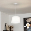 Brilagi - LED-pendel på kabel CERIA 1xE27/40W/230V Ø 30 cm vit