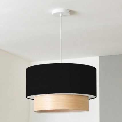 Brilagi - LED-pendel på kabel CERIA 1xE27/40W/230V Ø50 cm svart/beige